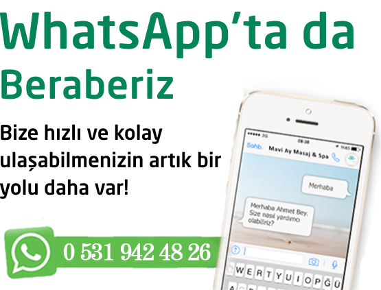 Mavi Ay Masaj Salonu Spa Whatsapp iletişim hattı